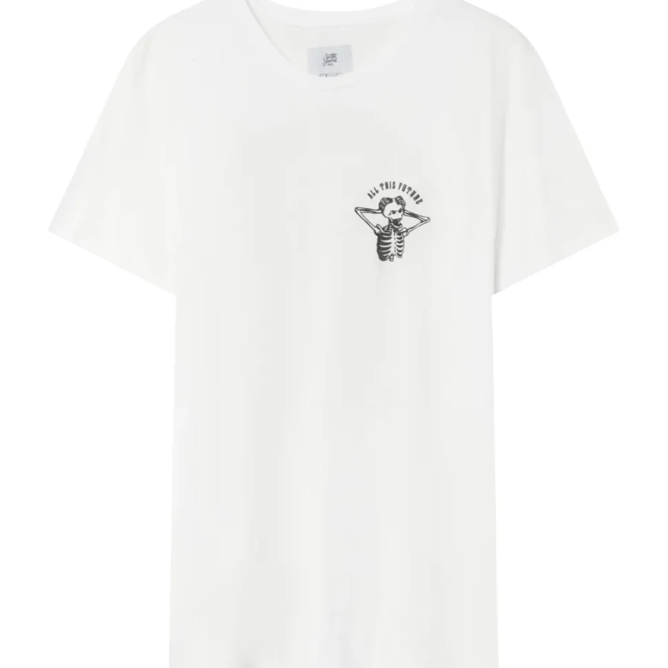 T-Shirt Squelette Gothique Blanc
