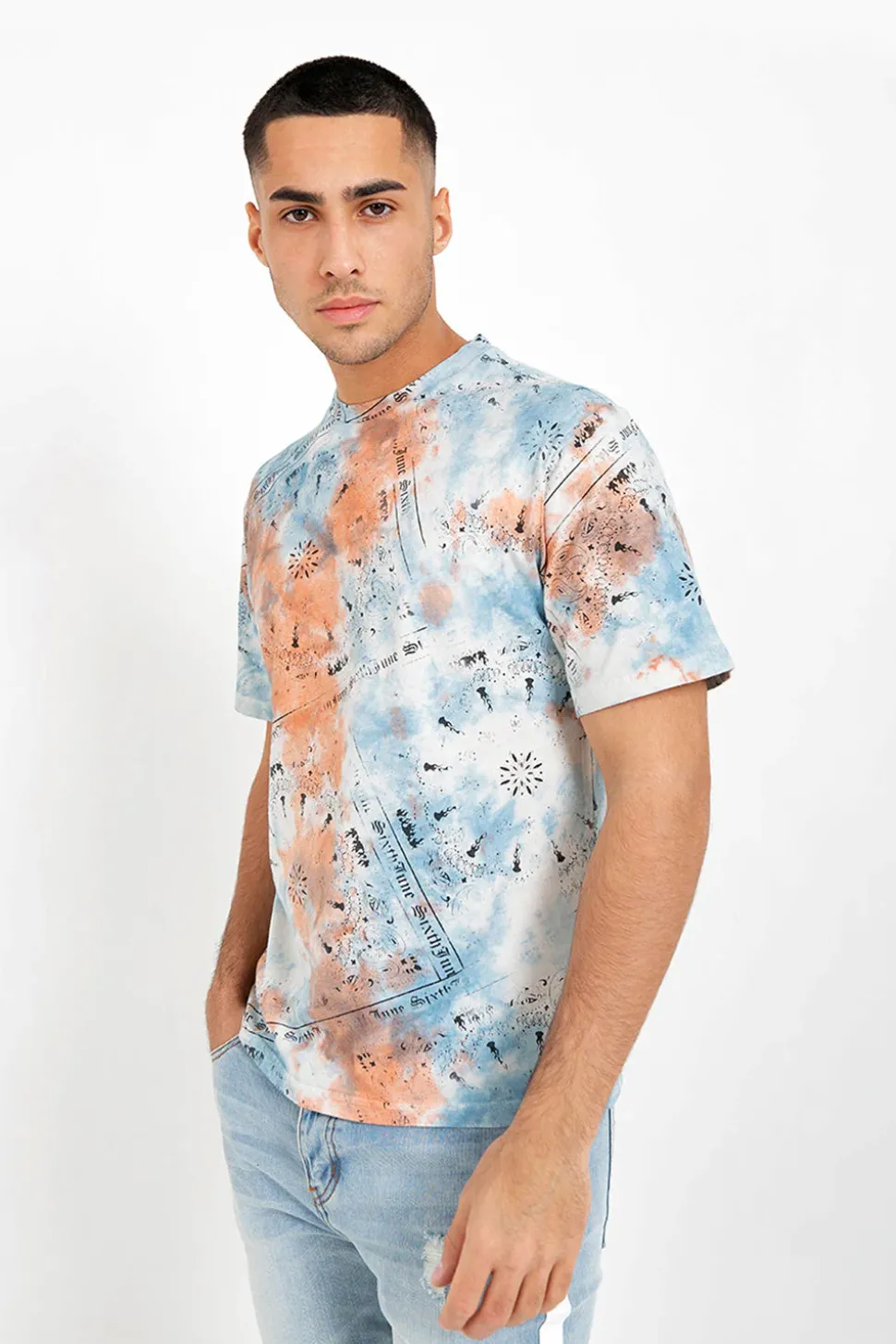 T-Shirt Tie Dye Bandana Orange