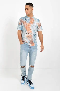 T-Shirt Tie Dye Bandana Orange
