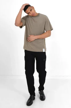 T-Shirt Tissu Bouclette Vert Kaki