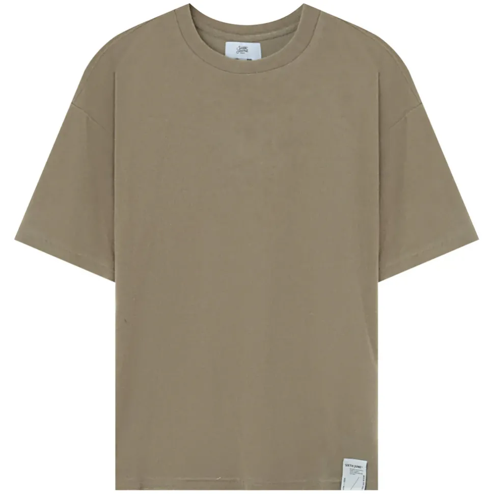 T-Shirt Tissu Bouclette Vert Kaki