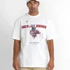 T-Shirt Vintage Eagle Blanc Casse