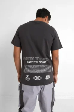 T-Shirt Youth Culture Gris Fonce