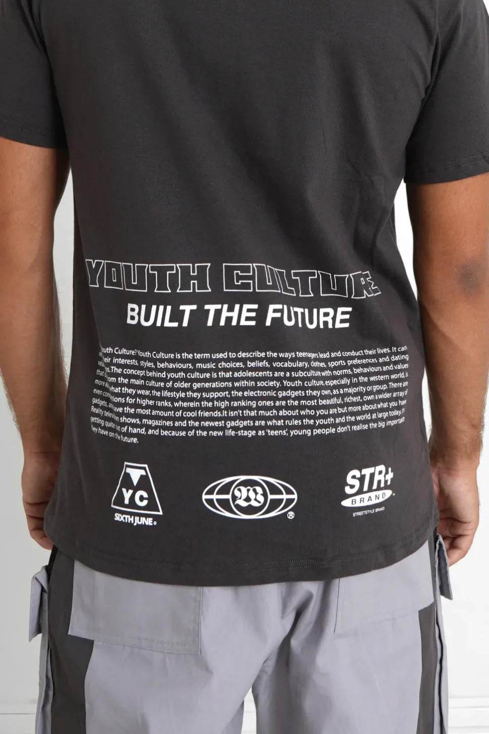 T-Shirt Youth Culture Gris Fonce