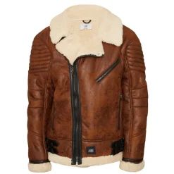 Veste Aviateur Sherpa Marron