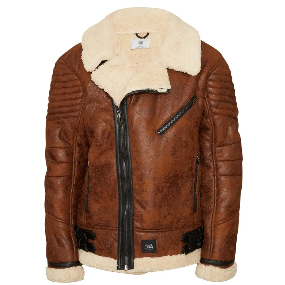 Veste Aviateur Sherpa Marron
