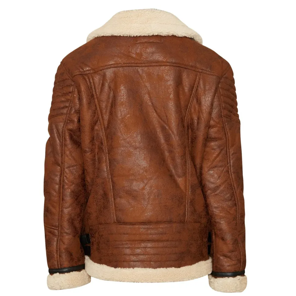 Veste Aviateur Sherpa Marron