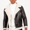Veste Aviateur Sherpa Zips Noir