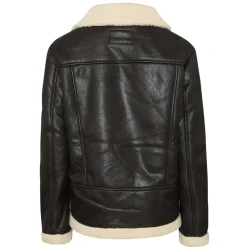 Veste Aviateur Sherpa Zips Noir