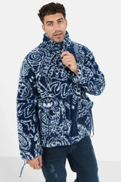 Veste Bandana Polaire Bleu