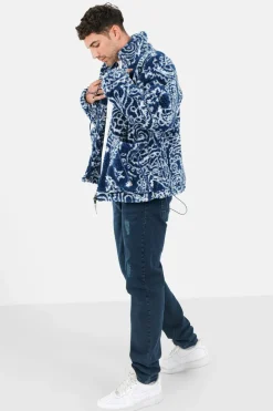 Veste Bandana Polaire Bleu