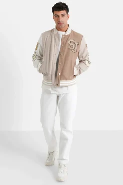 Veste Bicolore Brodee Beige