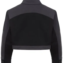 Veste Bicolore Courte Noir