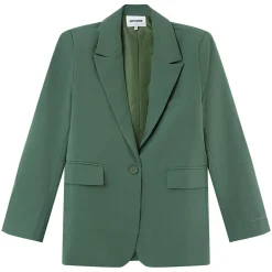 Veste Blazer Broderie Vert Kaki