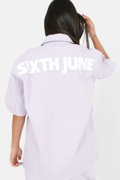 Veste Brode Oversize Violet Clair