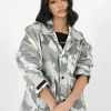 Veste Camouflage Oversize Vert Kaki