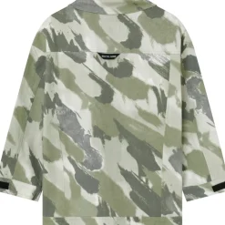 Veste Camouflage Oversize Vert Kaki