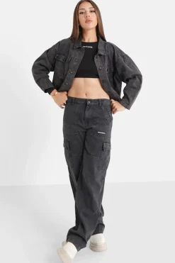 Veste Delavee Poches Noir