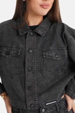 Veste Delavee Poches Noir