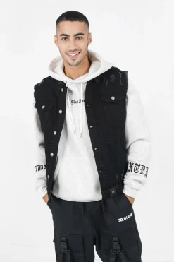 Veste Destroy Sans Manches Noir