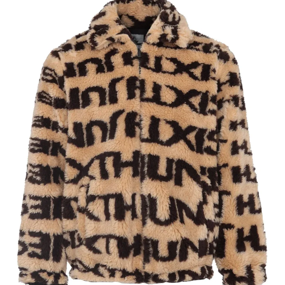 Veste Fourrure Logo Beige