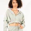 Veste Jogging Nylon Capuche Vert Clair