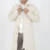 Veste Longue Jean Doublee Beige