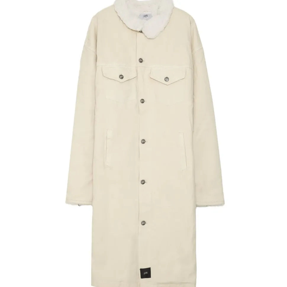 Veste Longue Jean Doublee Beige