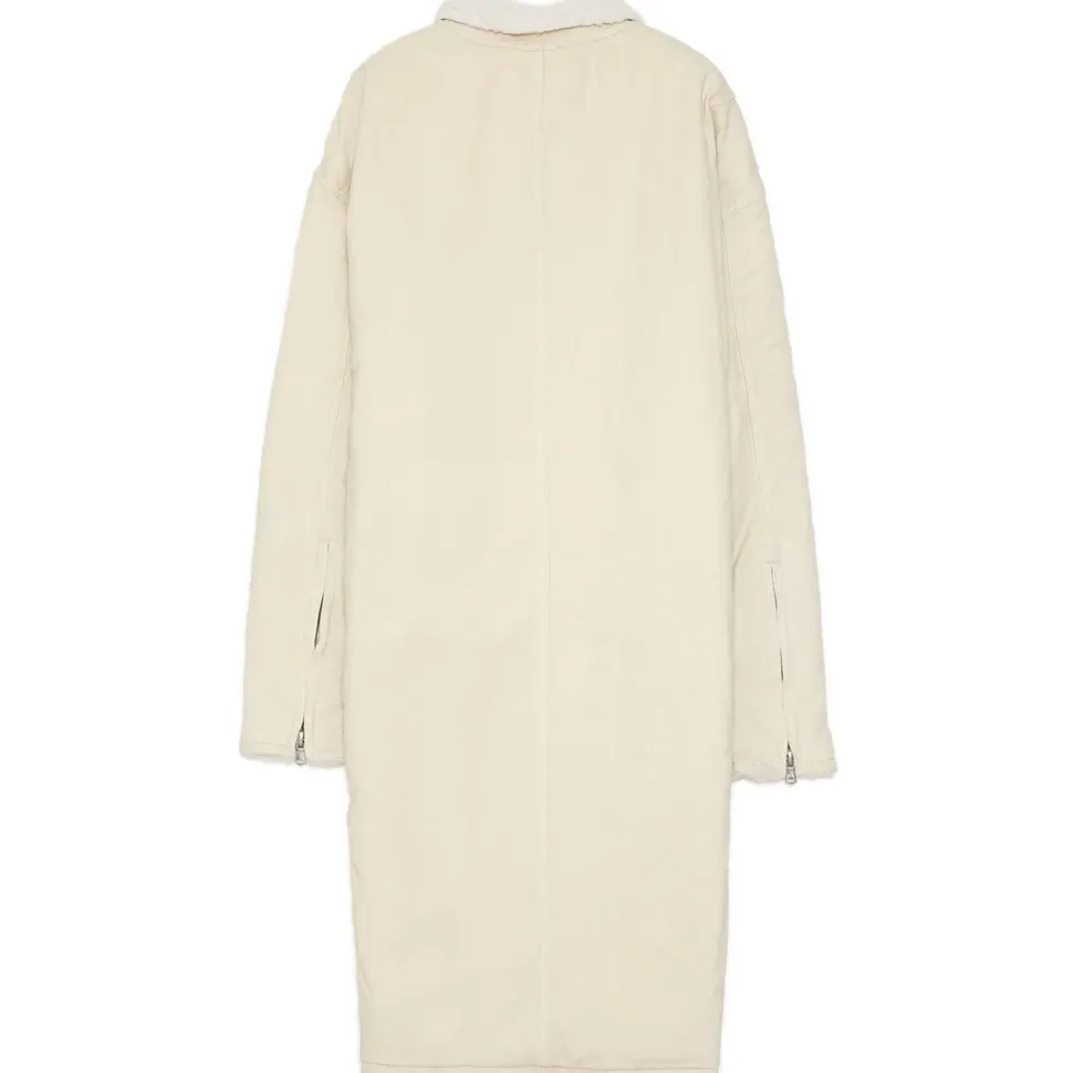 Veste Longue Jean Doublee Beige