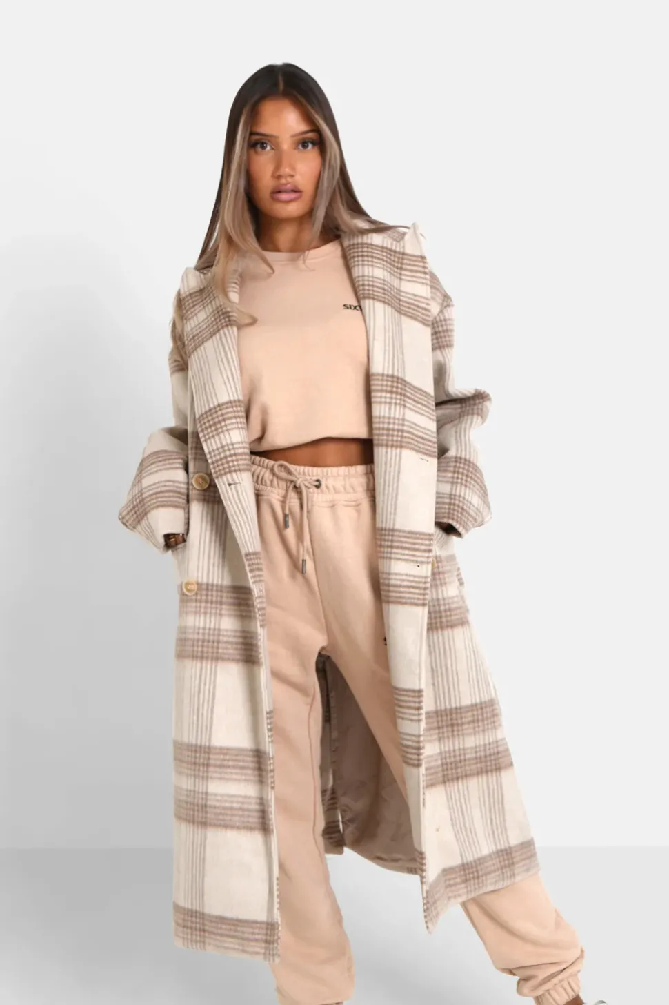 Veste Longue Laine Beige