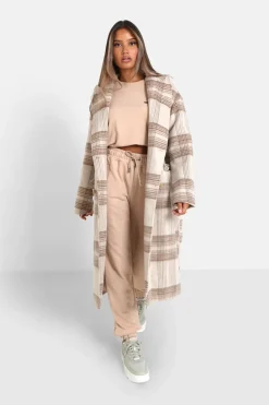 Veste Longue Laine Beige