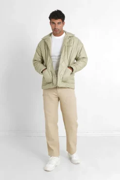 Veste Matelassee Vague Vert Kaki