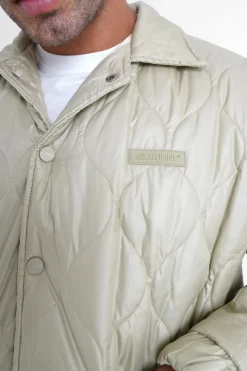Veste Matelassee Vague Vert Kaki
