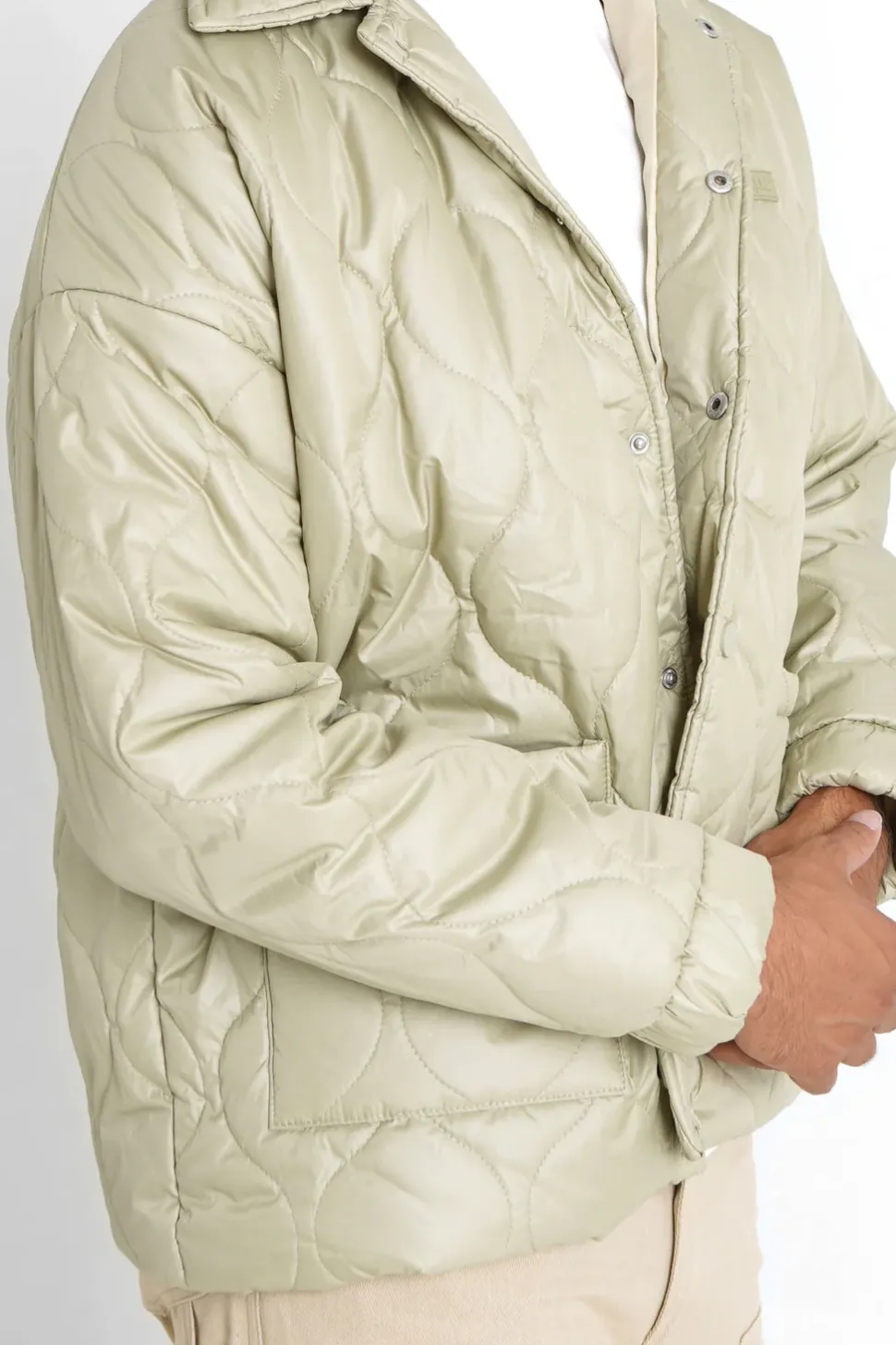 Veste Matelassee Vague Vert Kaki