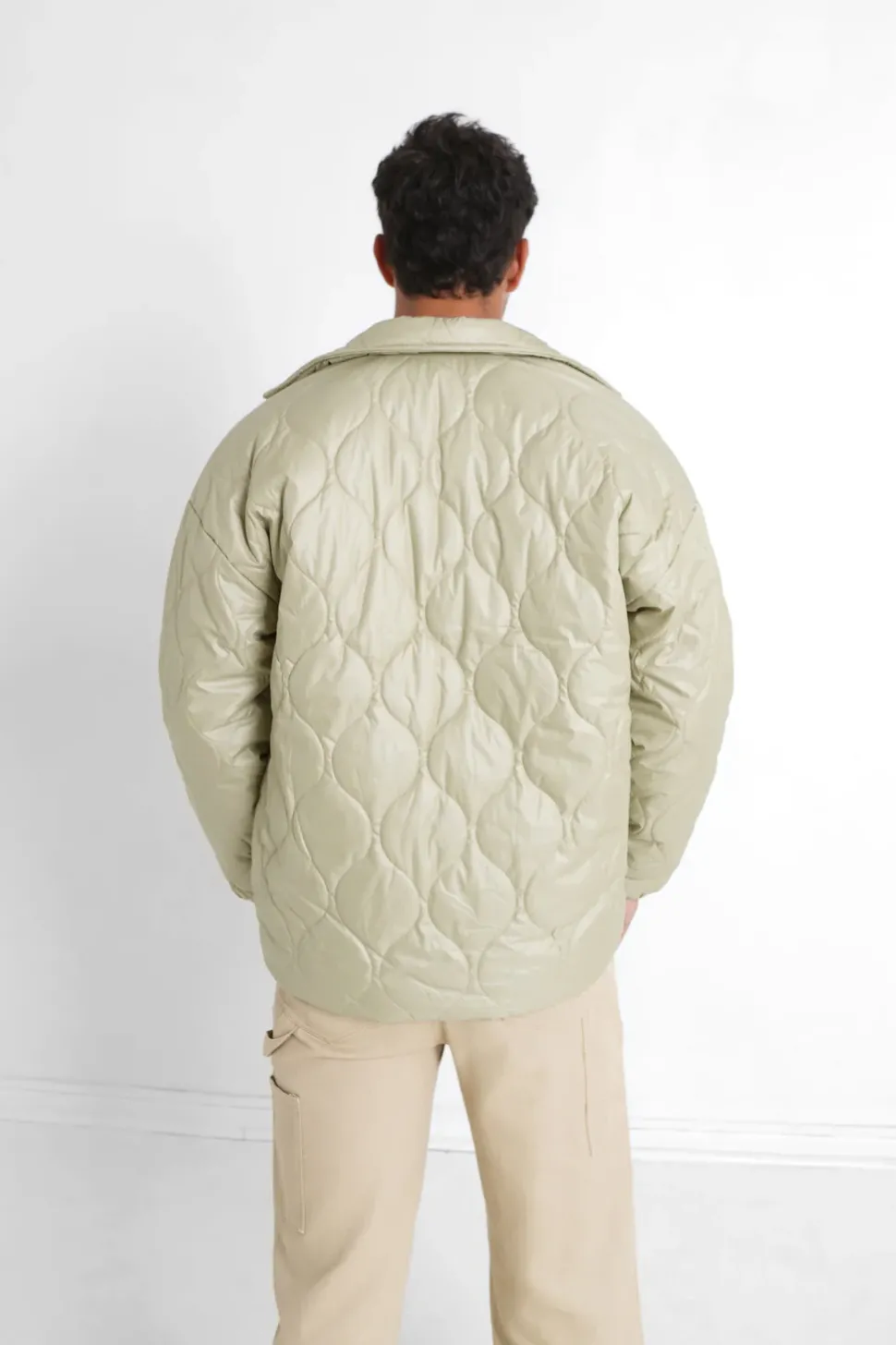 Veste Matelassee Vague Vert Kaki