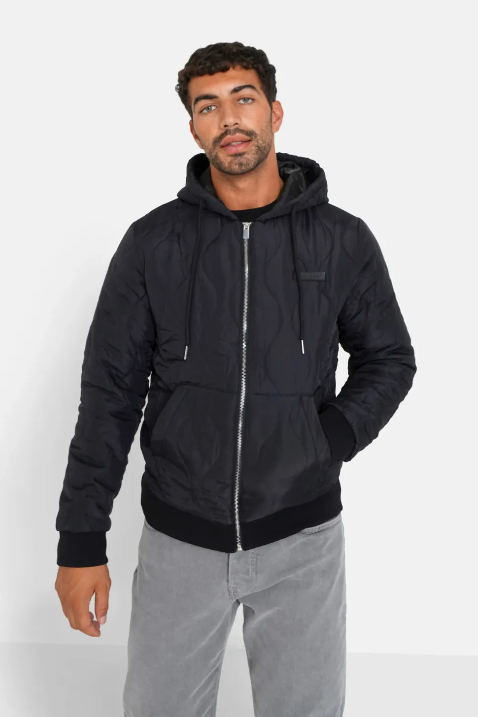 Veste Matelassee Wavy Noir