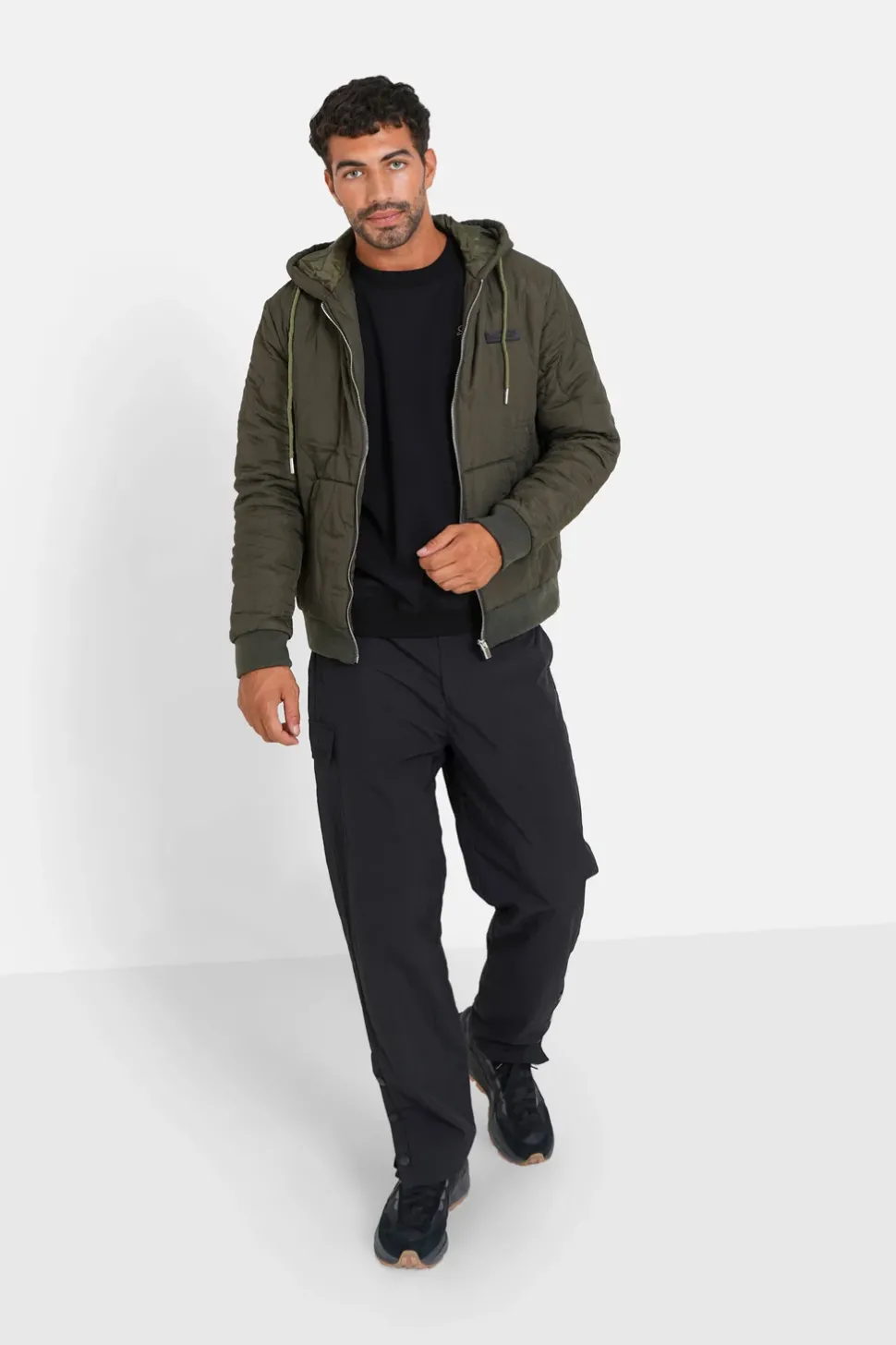 Veste Matelassee Wavy Vert Kaki