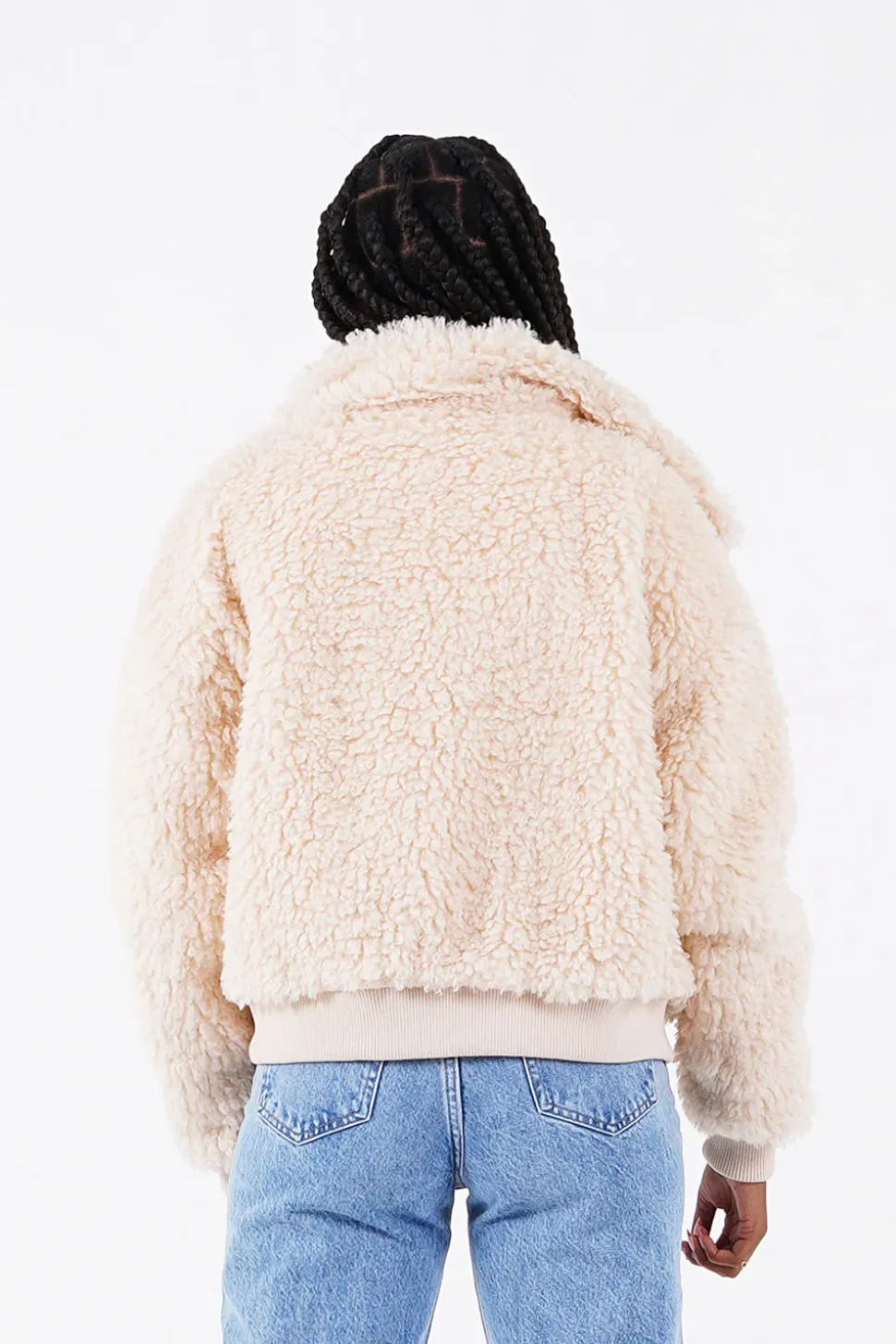 Veste Peau Mouton Courte Beige