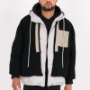 Veste Polaire Bi Matiere Noir