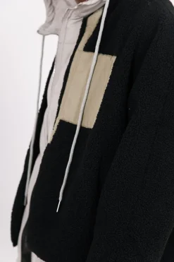 Veste Polaire Bi Matiere Noir