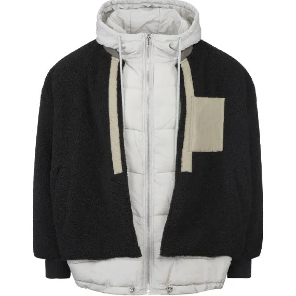 Veste Polaire Bi Matiere Noir