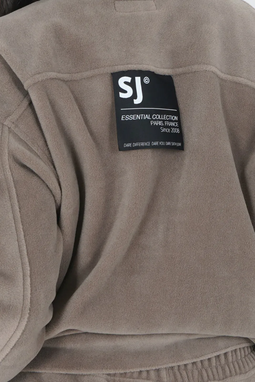Veste Polaire Oversize Beige Fonce