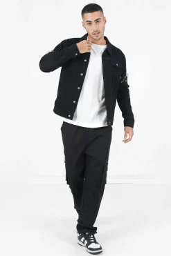 Veste Rock Epingles Noir
