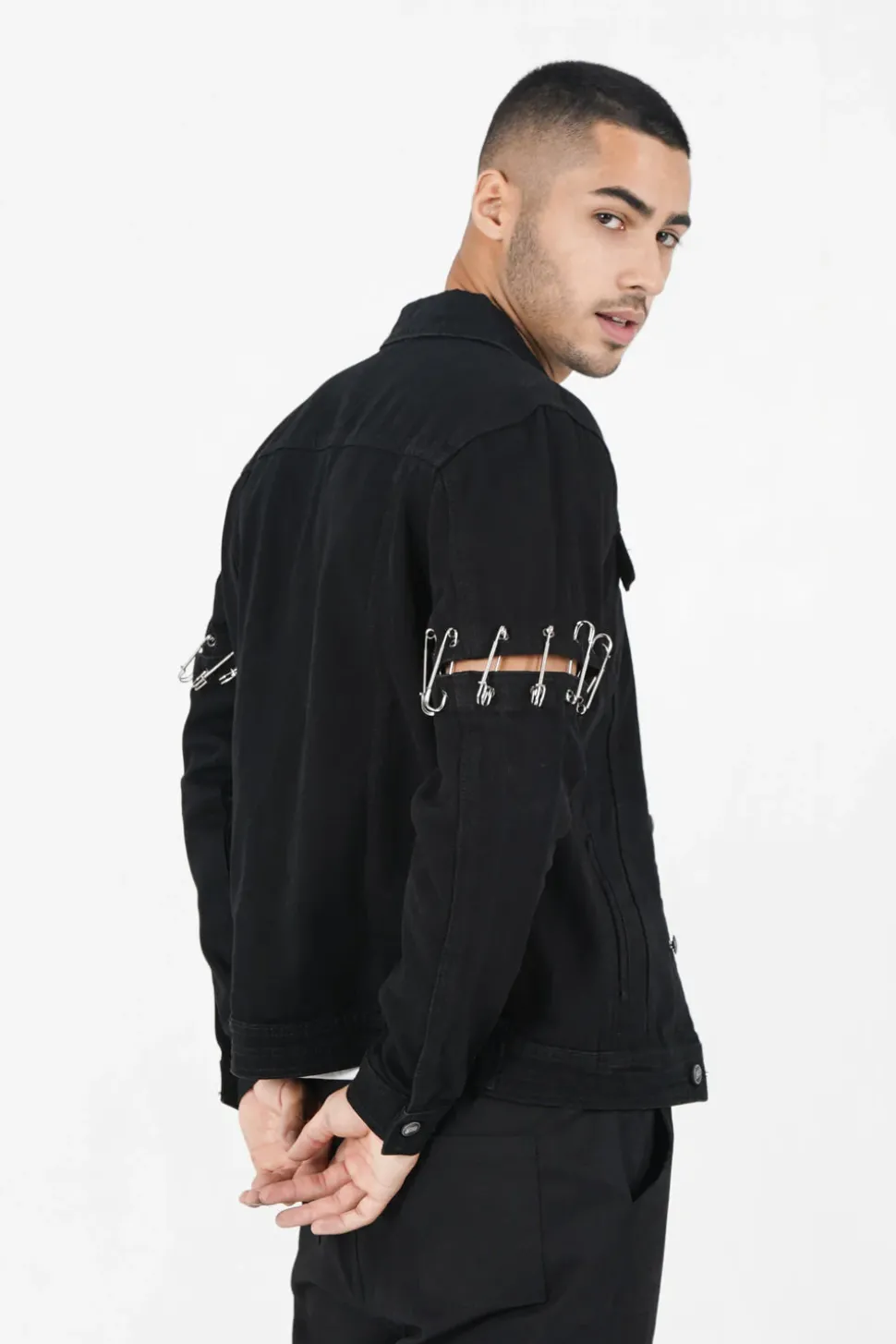 Veste Rock Epingles Noir