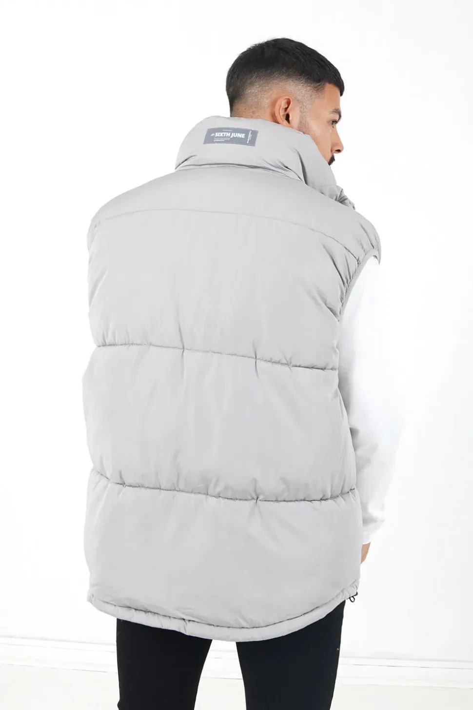 Veste Sans Manches Matelasse Gris