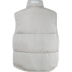 Veste Sans Manches Matelasse Gris
