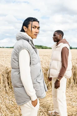 Veste Sans Manches Matelasse Gris