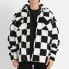 Veste Sherpa Damier Noir
