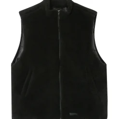 Veste Sherpa Sans Manches Noir