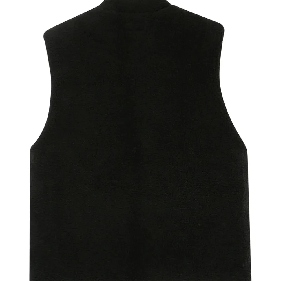 Veste Sherpa Sans Manches Noir
